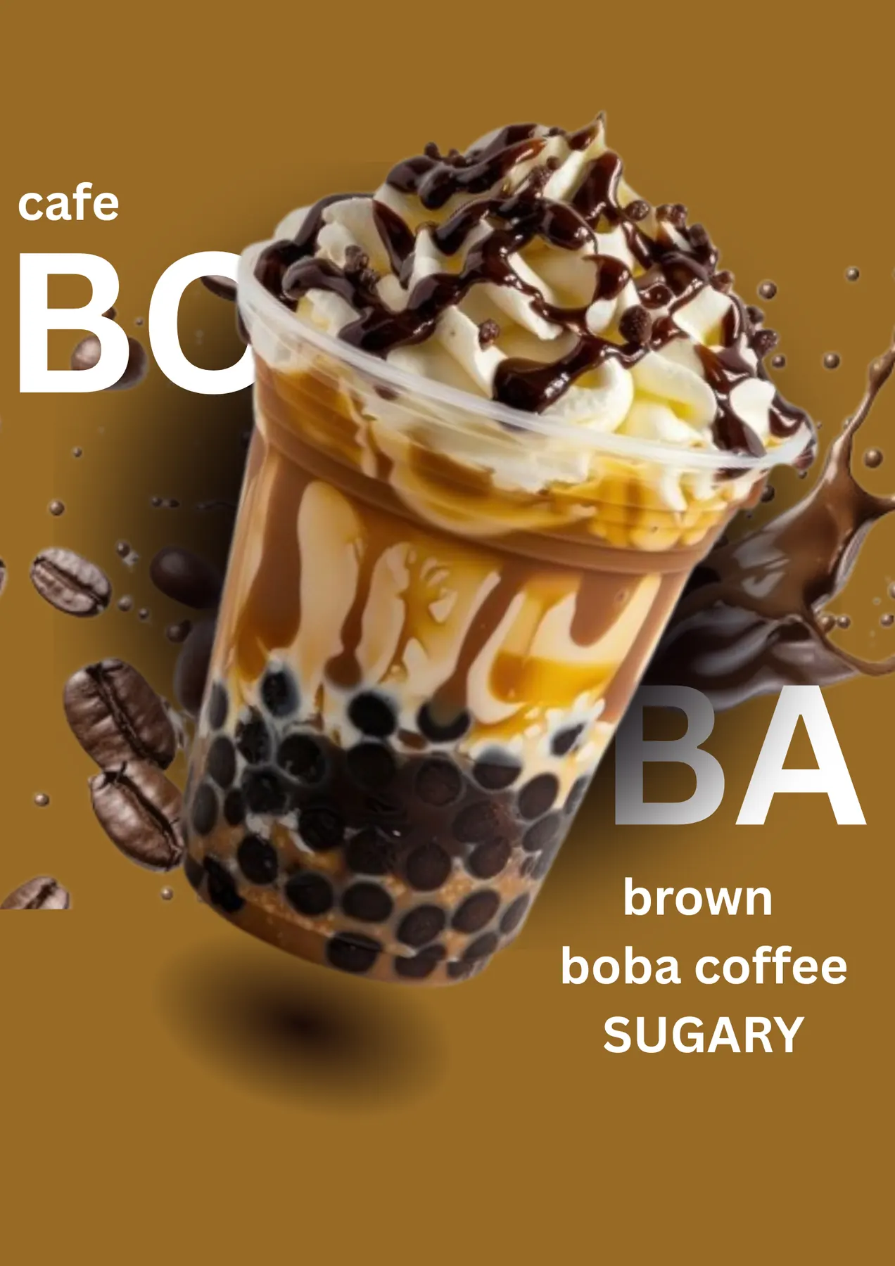 Brown Boba Coffee product design by FRAZE Creative